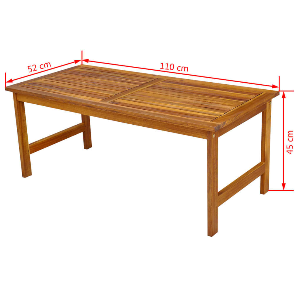 4 Piece Garden Lounge Set with Cushions Solid Acacia Wood Price