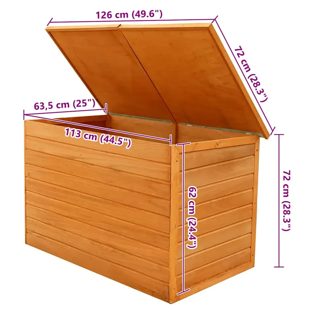 Garden Storage Box 126x72x72 cm Wood Price