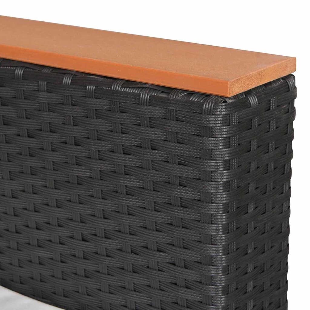 10 Piece Garden Lounge Set with Cushions Poly Rattan Black Price