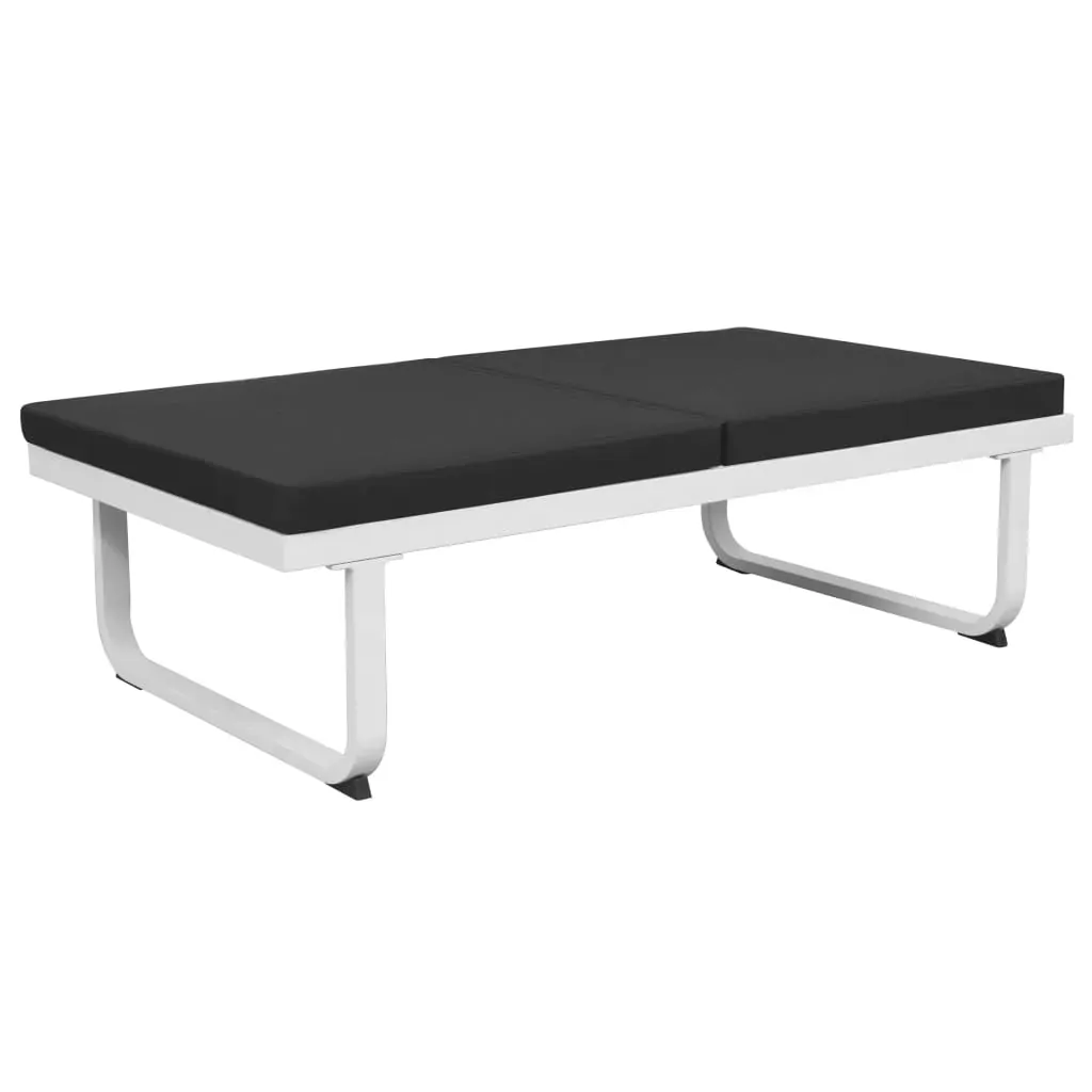 5 Piece Garden Lounge Set Textilene Aluminium Black Price