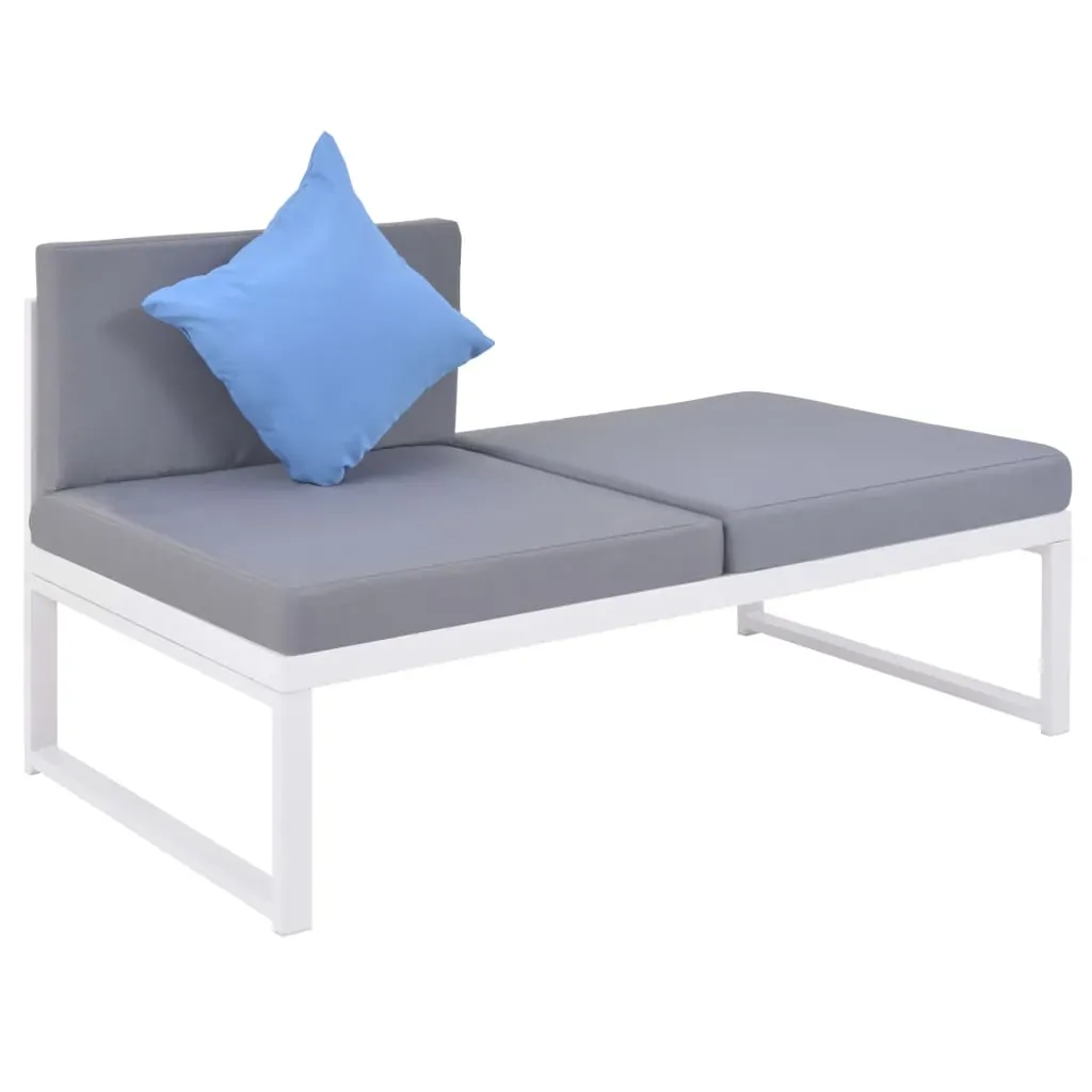 4 Piece Garden Lounge Set with Cushions Aluminium and WPC Price