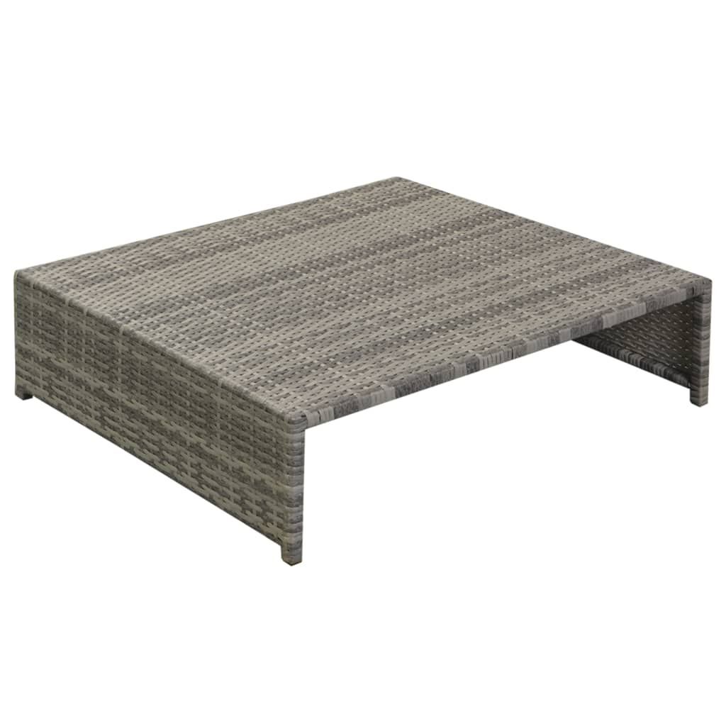 5 Piece Garden Lounge Set with Cushions Poly Rattan Grey Price