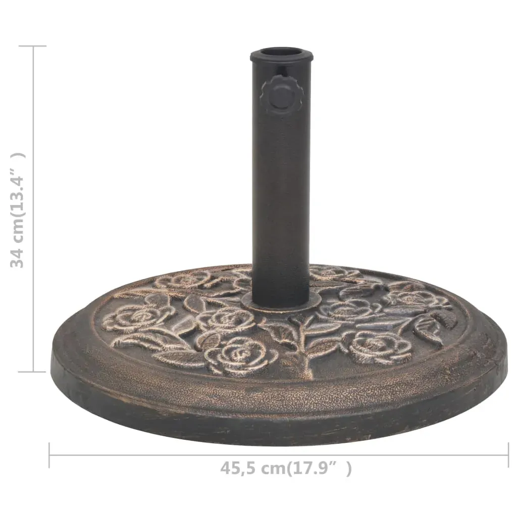 Parasol Base Resin Round Bronze 9 kg Price