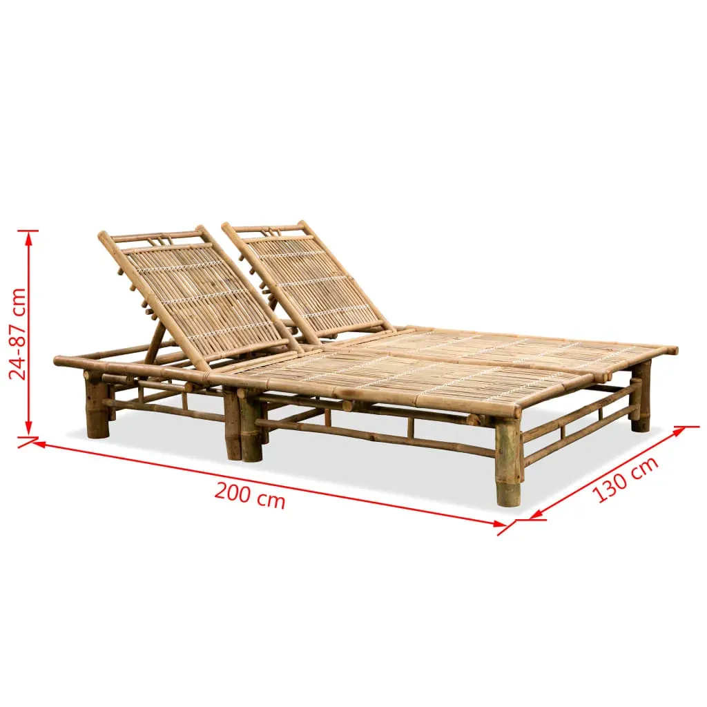 2-Person Sun Lounger Bamboo Price