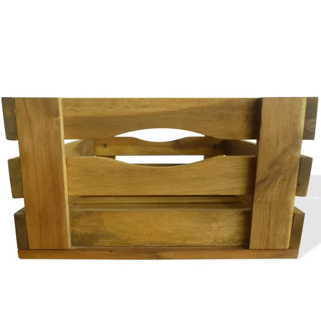 Apple Crate Set 2 Pieces Solid Acacia Wood Price