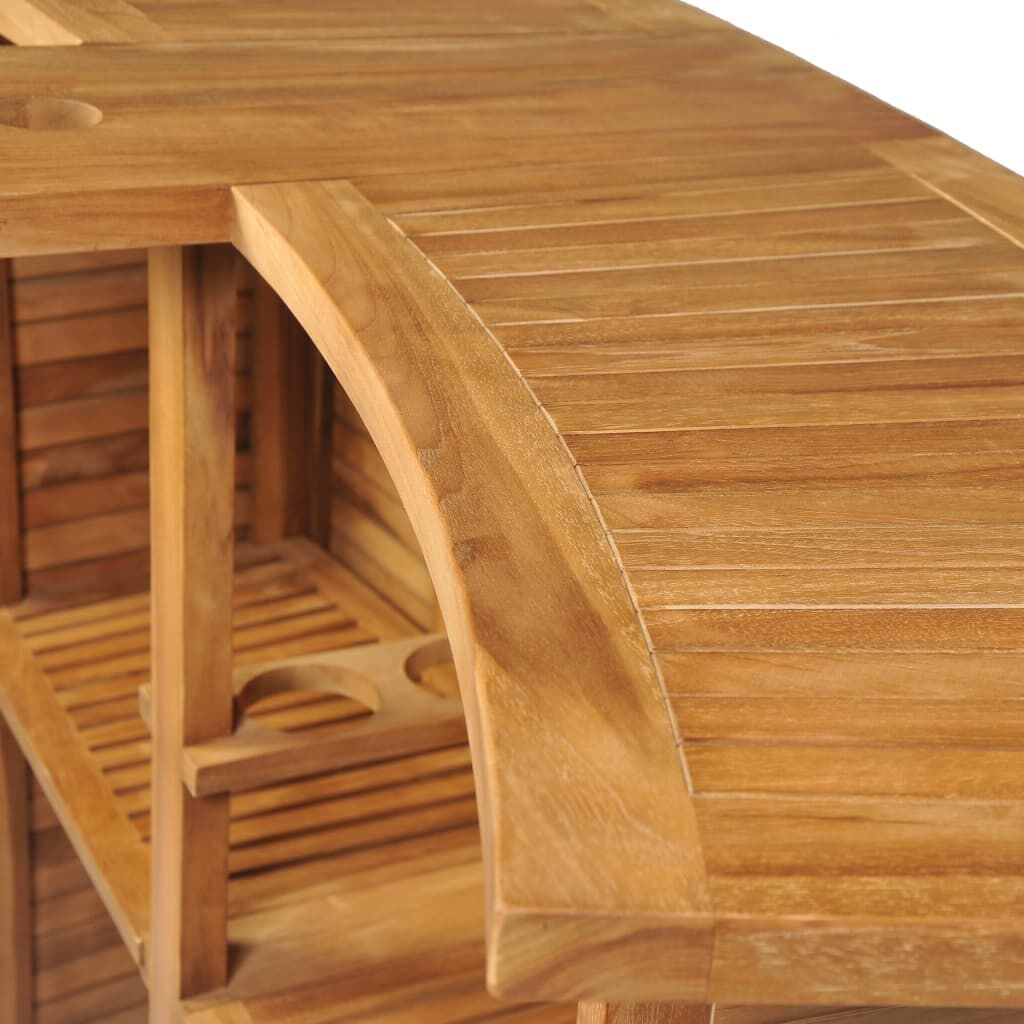Folding Bar Table 155x53x105 cm Solid Teak Wood Price