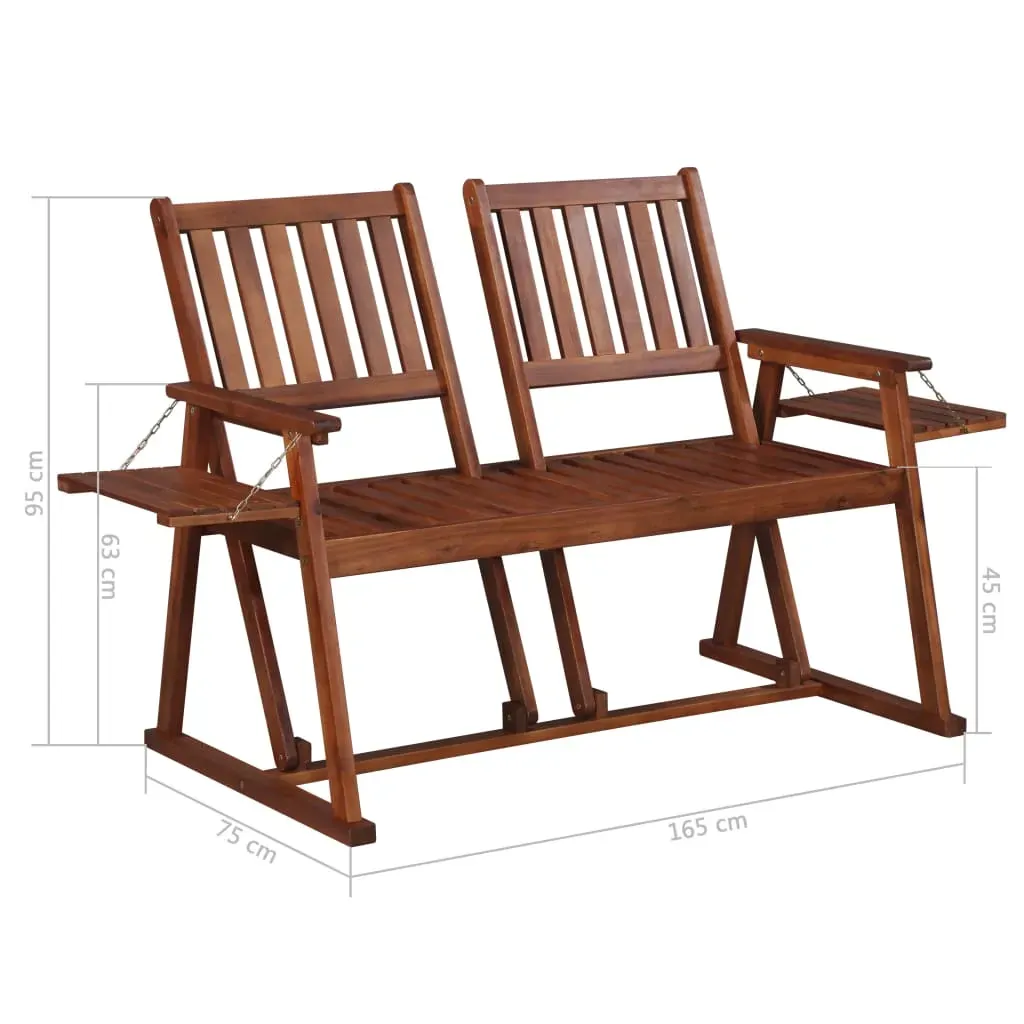Garden Bench 165 cm Solid Acacia Wood Price