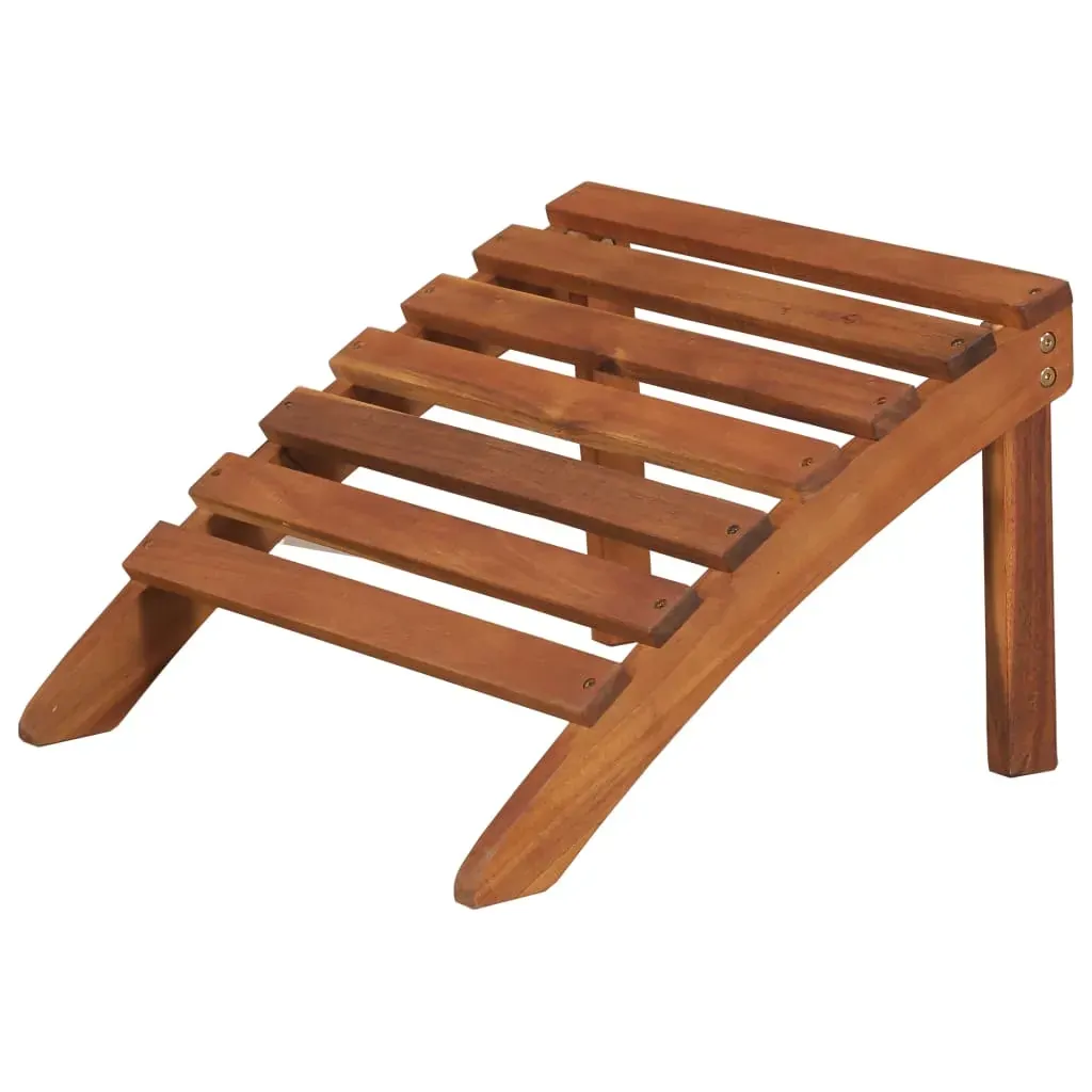 Garden Adirondack Chair with Footrest Solid Acacia Wood Price
