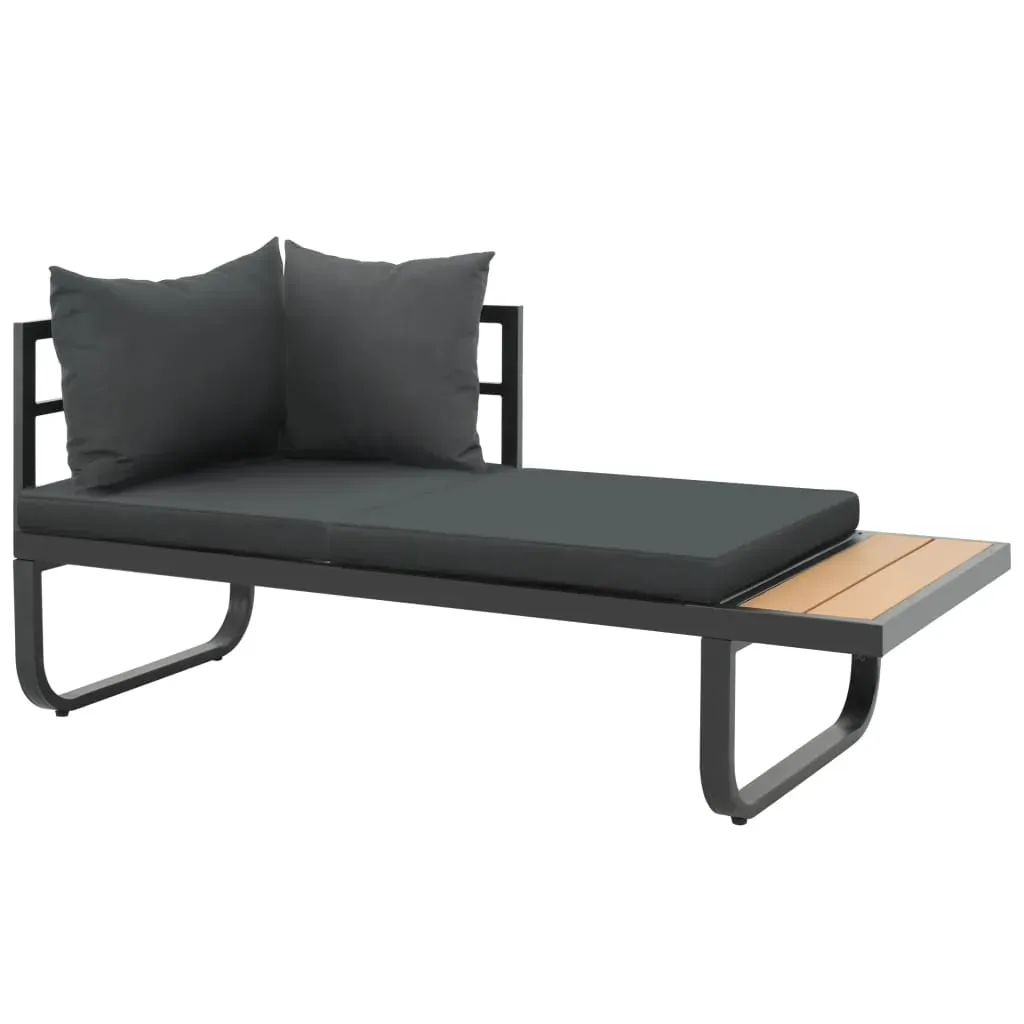 2 Piece Garden Corner Sofa Set with Cushions Aluminium WPC Price