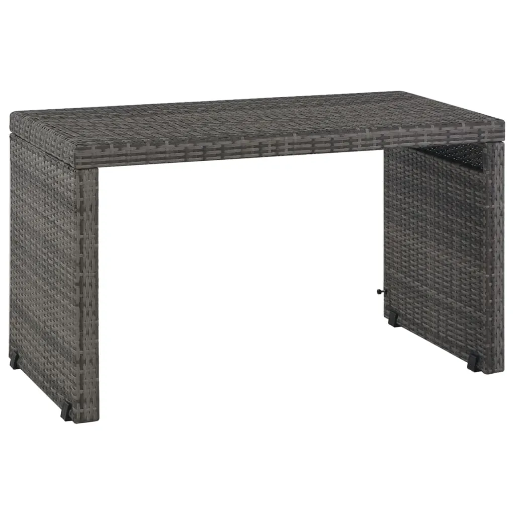 3 Piece Outdoor Dining Set with Cushions Poly Rattan Grey Price