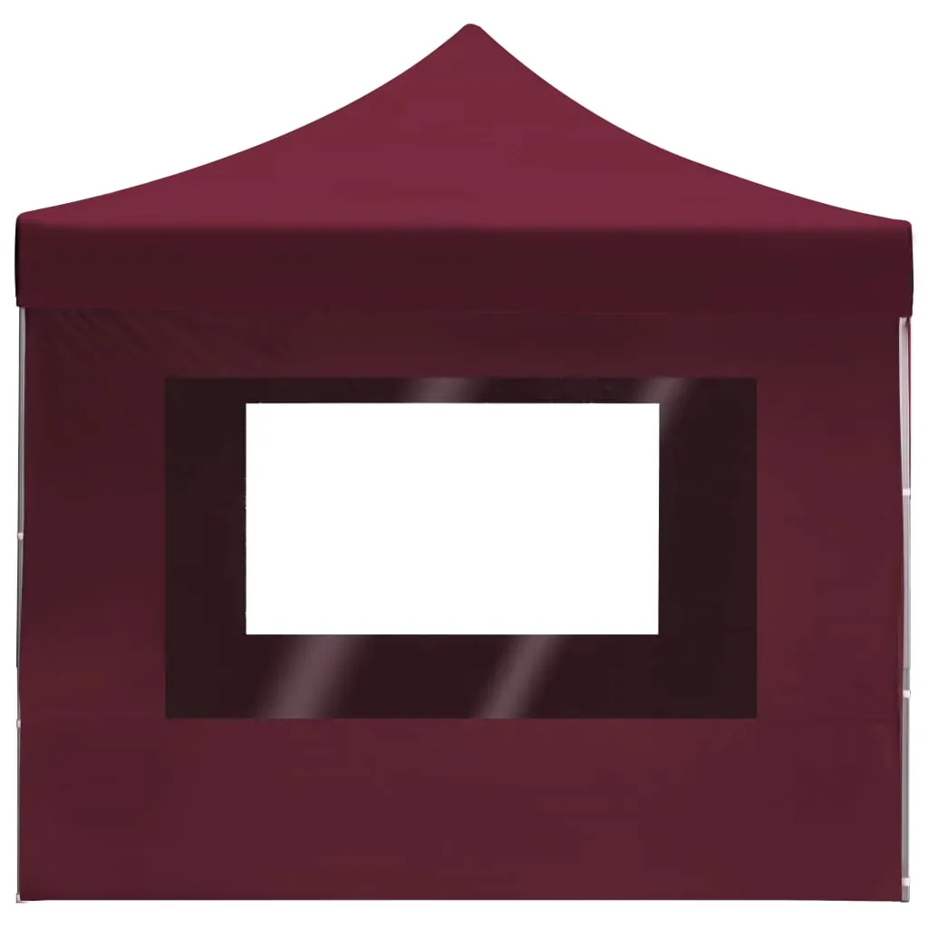 Professional Folding Party Tent with Walls Aluminium 4.5x3 m Wine Red Price