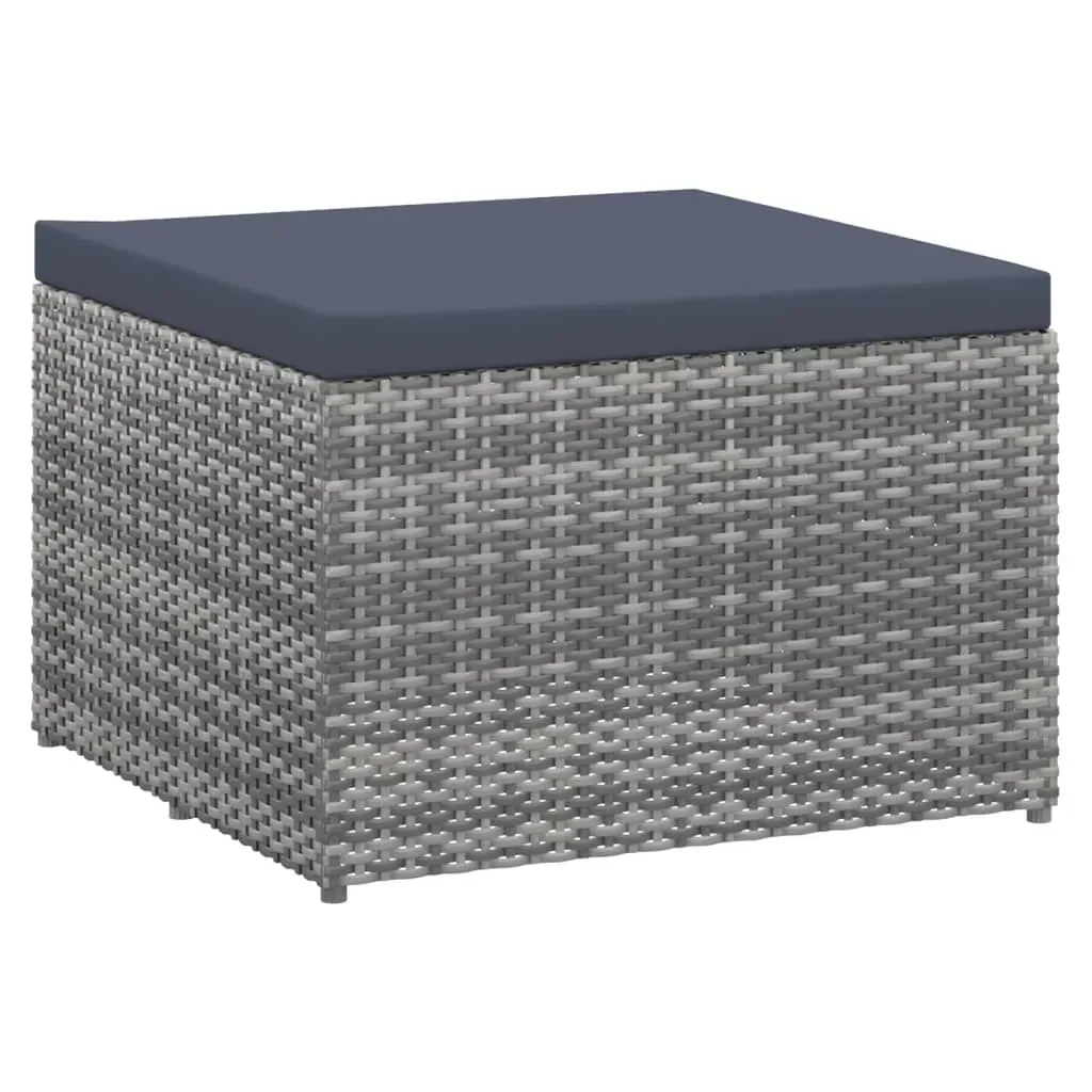 4 Piece Garden Lounge Set Poly Rattan Grey and Anthracite Price