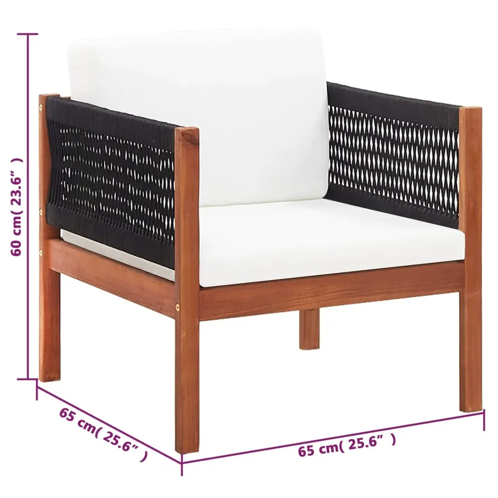 4 Piece Garden Lounge Set Solid Acacia Wood Price