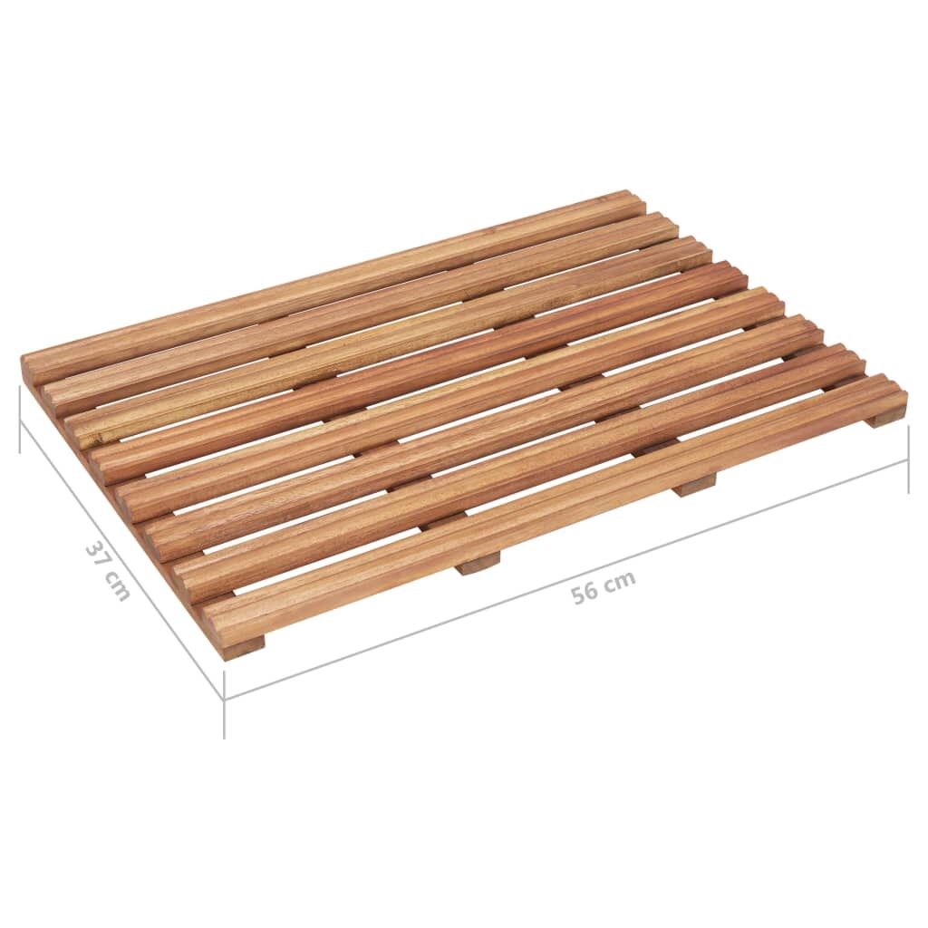 Bath Mats 2 pcs Solid Acacia Wood 56x37 cm Price