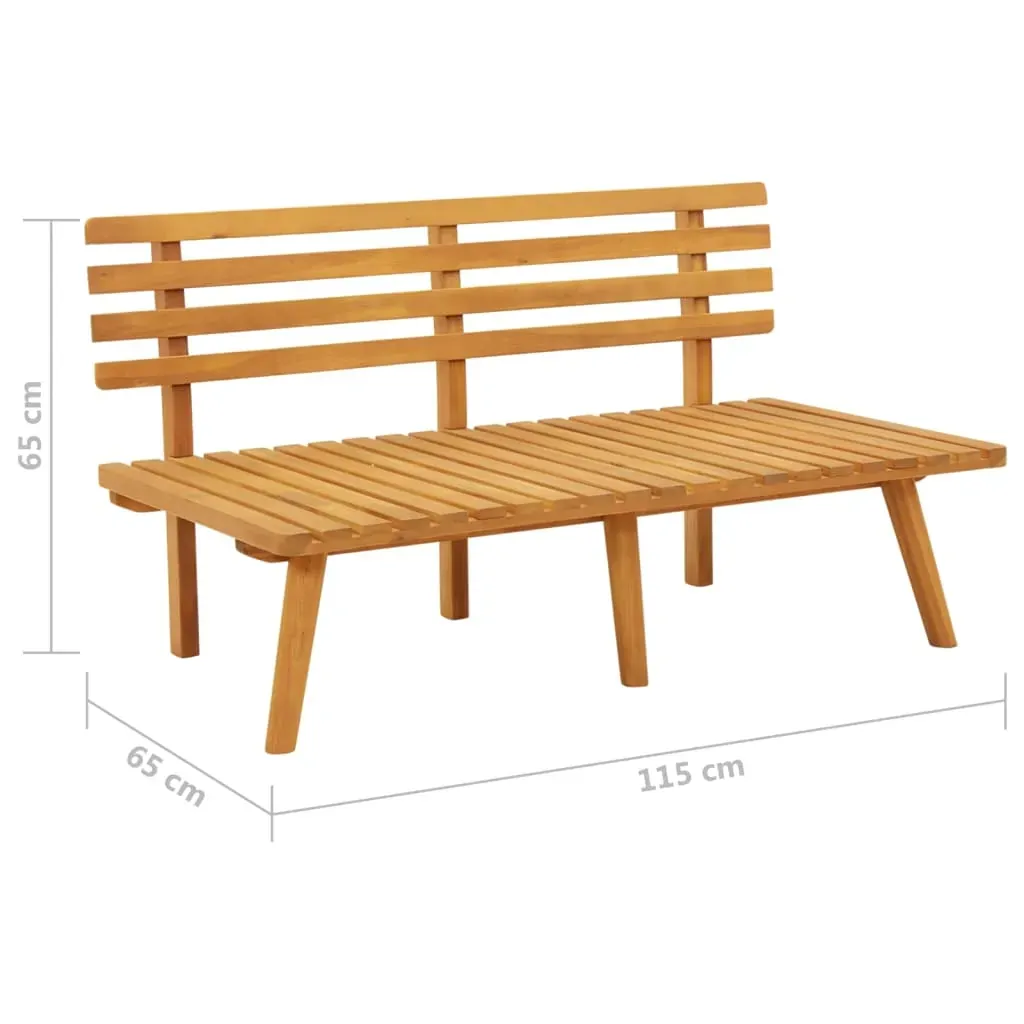 Garden Bench with Cushions 115 cm Solid Acacia Wood Price