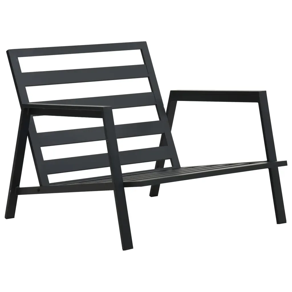 4 Piece Garden Lounge Set with Cushions Aluminium Dark Grey Price