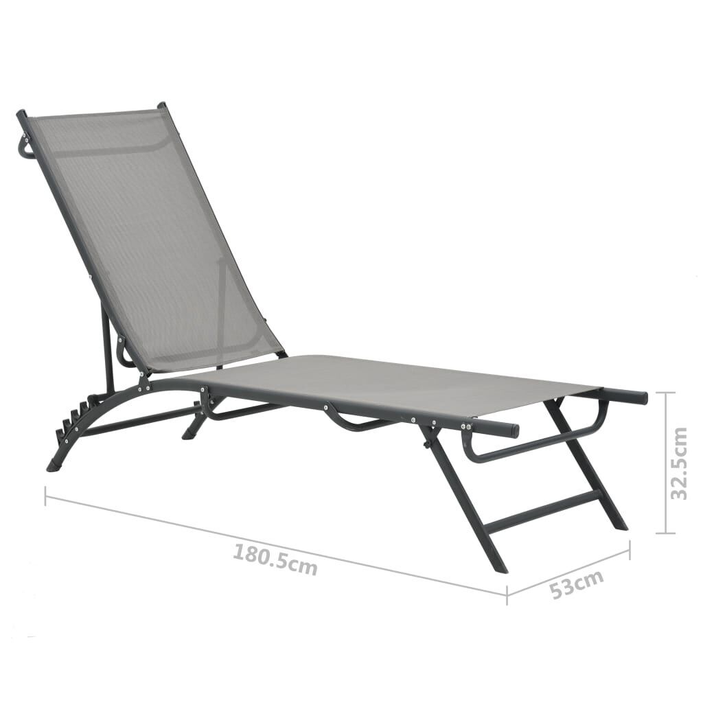 Sun Loungers 2 pcs Textilene and Steel Price