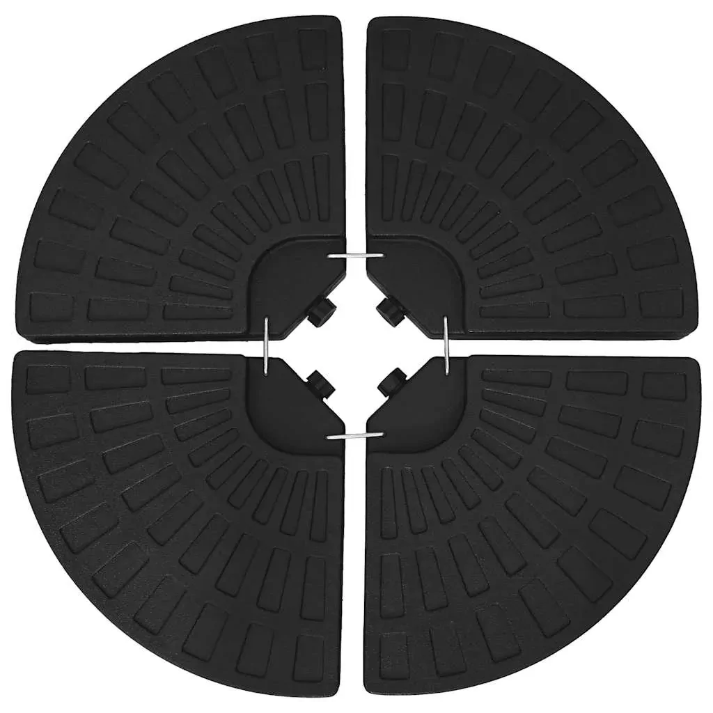 Umbrella Base Fan-shaped 4 pcs Black Price