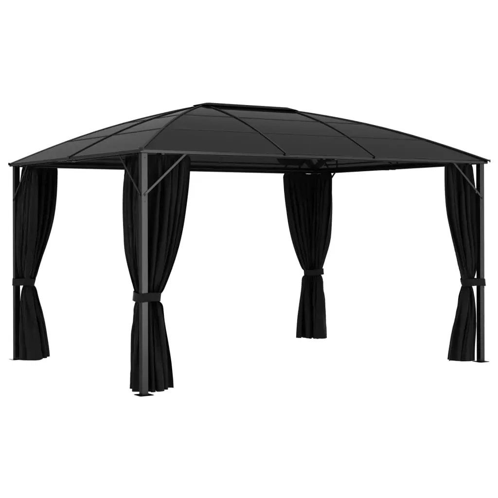 Gazebo with Curtains 400x300x265 cm Anthracite Price