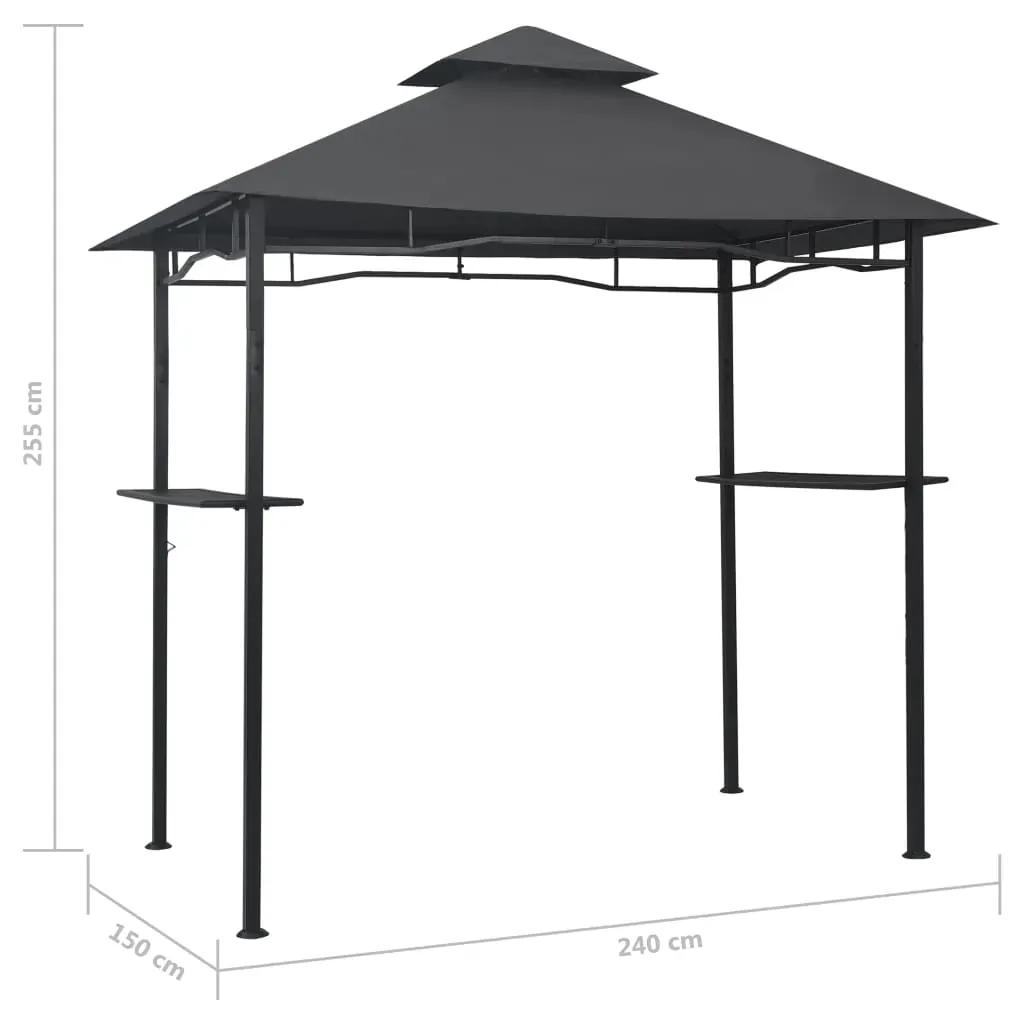 BBQ Gazebo 240x150x255 cm Anthracite Steel Price