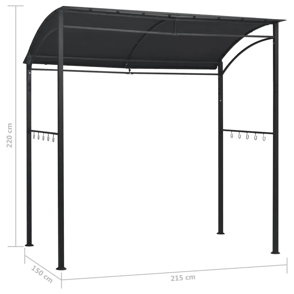 BBQ Gazebo 215x150x220 cm Anthracite Steel Price