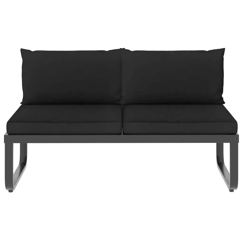 4 Piece Garden Corner Sofa Set with Cushions Aluminium and WPC Price