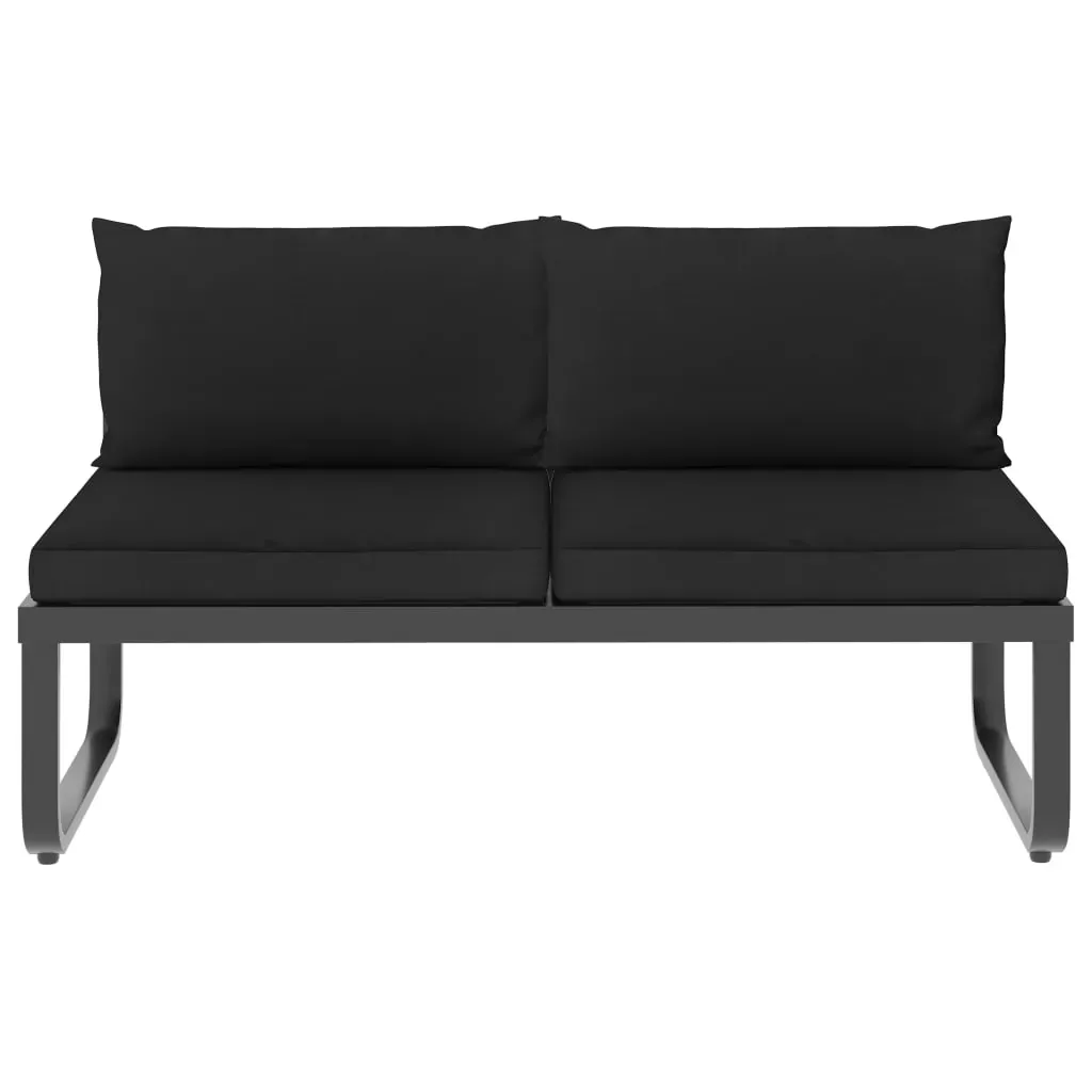 4 Piece Garden Corner Sofa Set with Cushions Aluminium and WPC Price