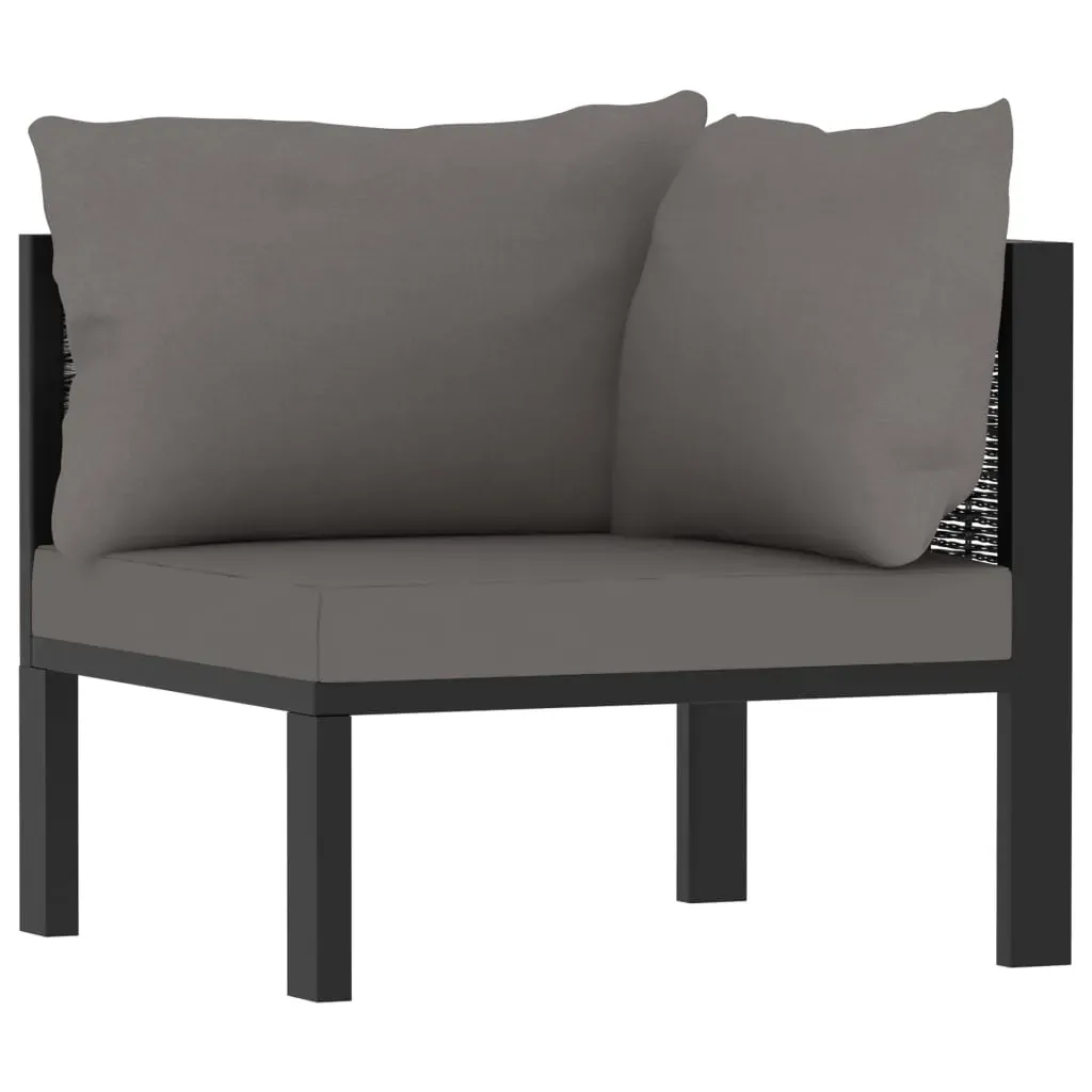10 Piece Garden Lounge Set with Cushions Poly Rattan Anthracite Price