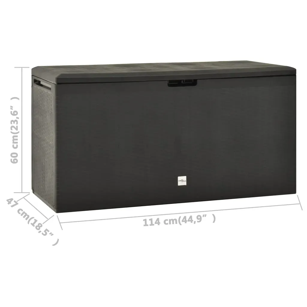 Garden Storage Box Anthracite 114x47x60 cm Price