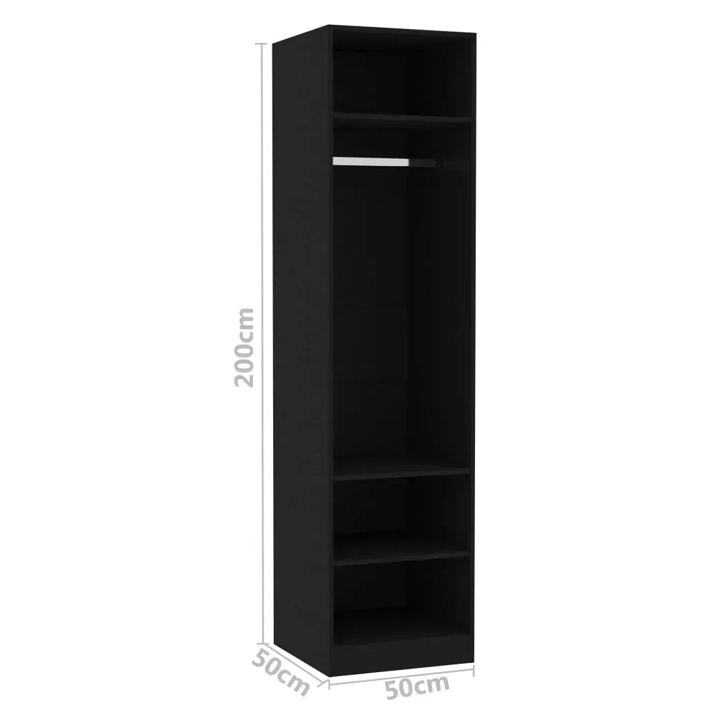 Wardrobe Black 50x50x200 cm Engineered Wood Price
