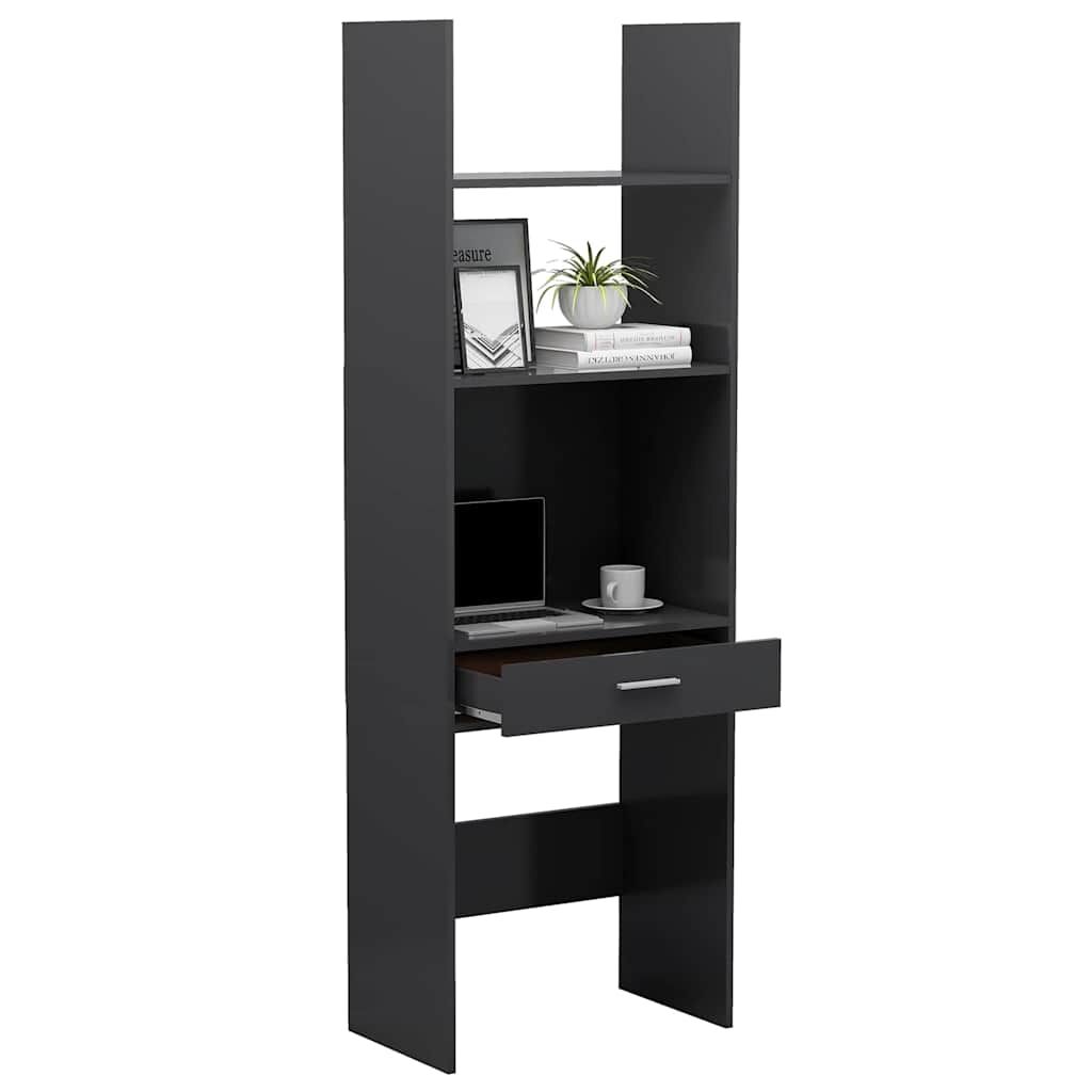 Book Cabinet Grey 60x35x180 cm Engineered Wood Price