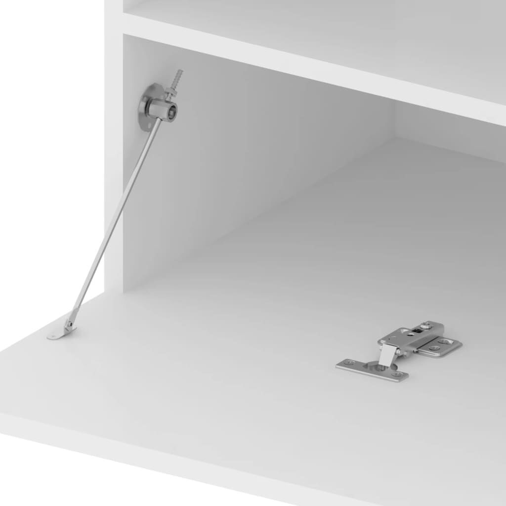 TV Cabinet with LED Lights White 75x35x40 cm Price