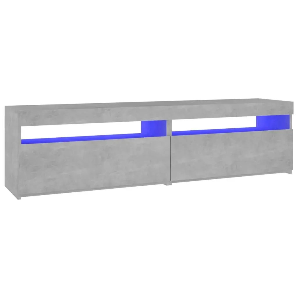 TV Cabinets 2 pcs with LED Lights Concrete Grey 75x35x40 cm Price