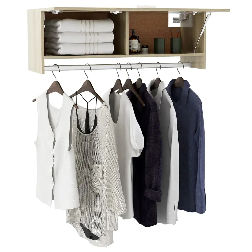 Wardrobe Sonoma Oak 100x32.5x35 cm Engineered Wood Price