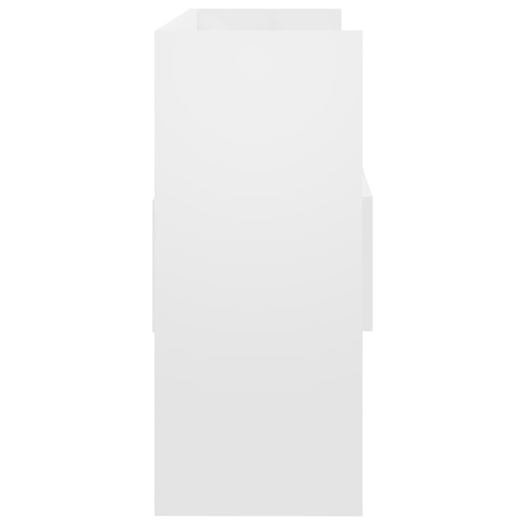 Sideboard High Gloss White 105x30x70 cm Engineered Wood Price