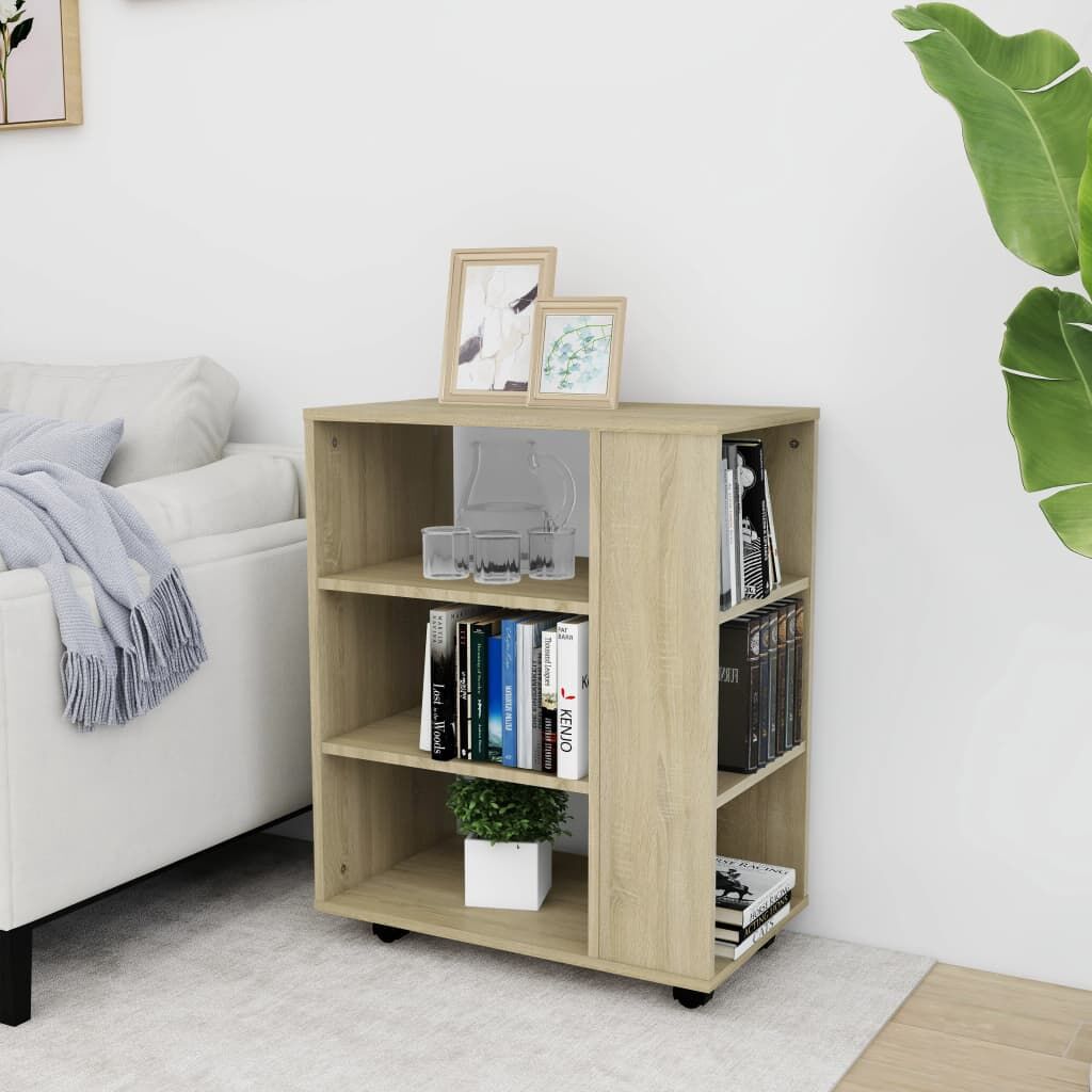 Rolling Cabinet Sonoma Oak 60x35x75 cm Engineered Wood Price