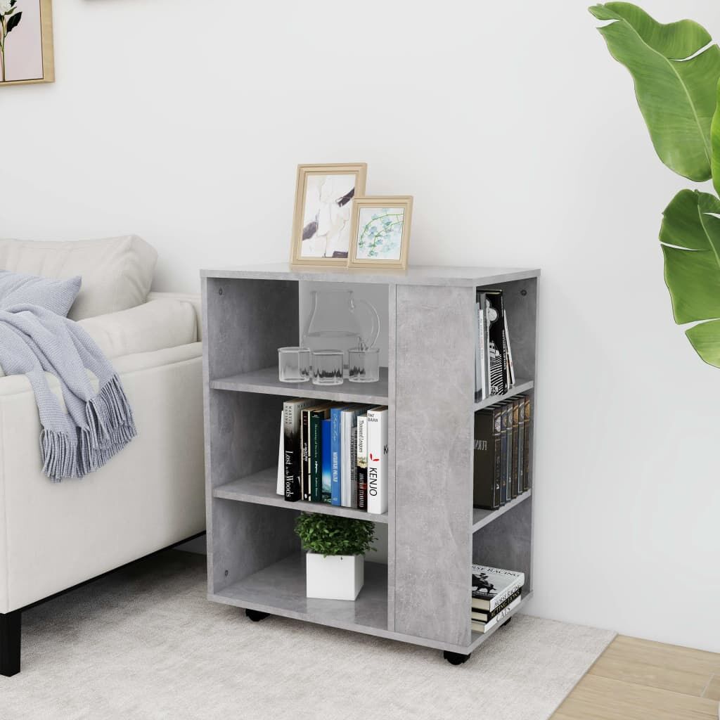 Rolling Cabinet Concrete Grey 60x35x75 cm Engineered Wood Price