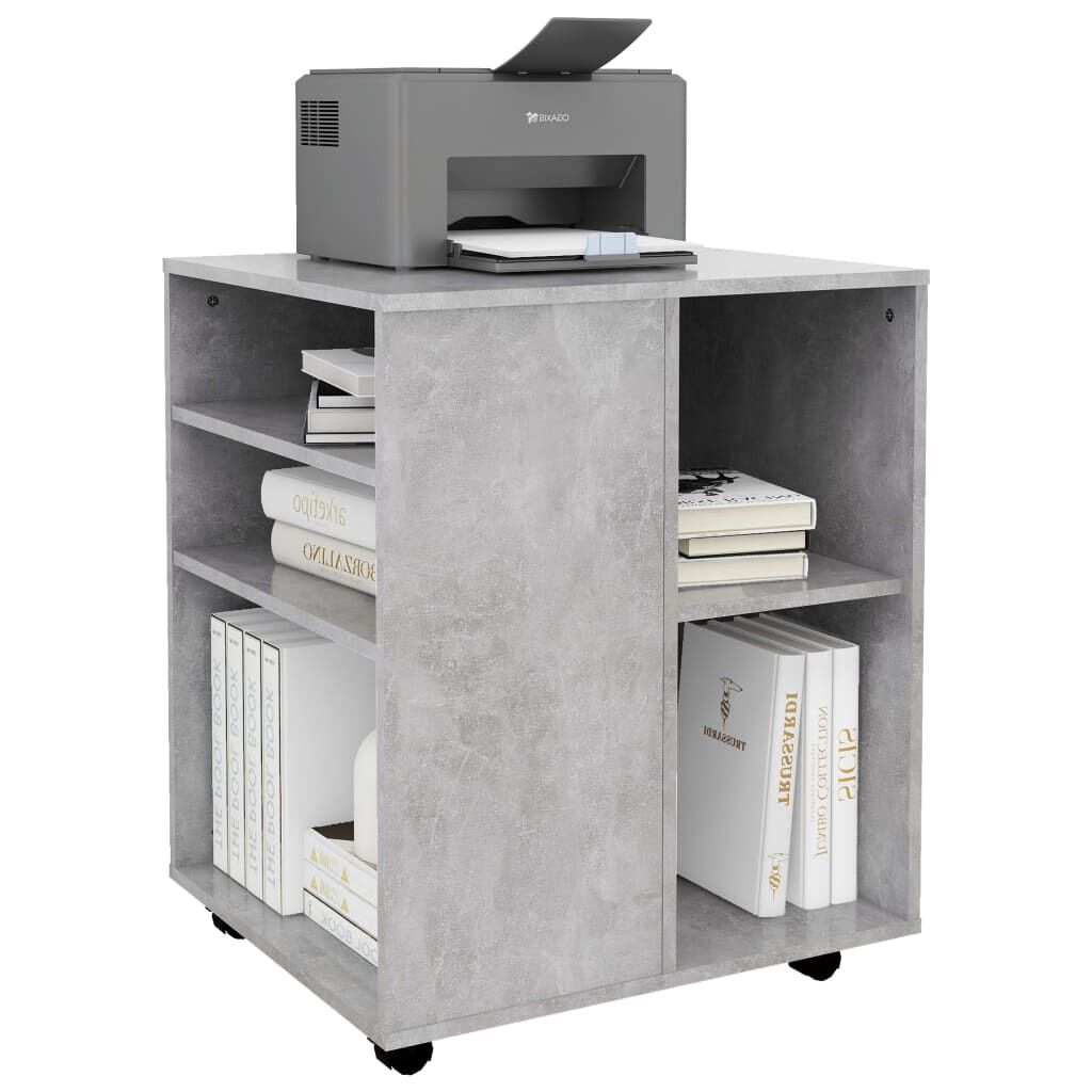 Rolling Cabinet Concrete Grey 60x53x72 cm Engineered Wood Price