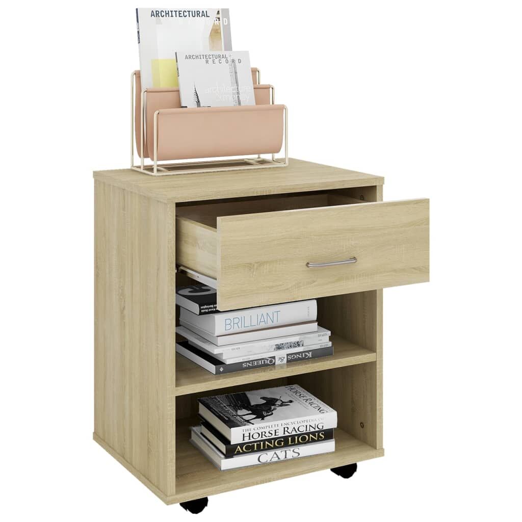 Rolling Cabinet Sonoma Oak 46x36x59 cm Engineered Wood Price