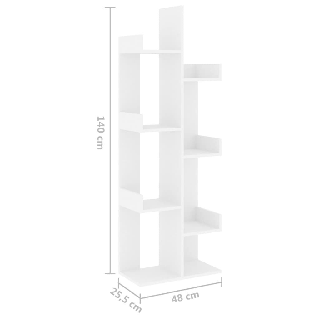Book Cabinet White 48x25.5x140 cm Engineered Wood Price
