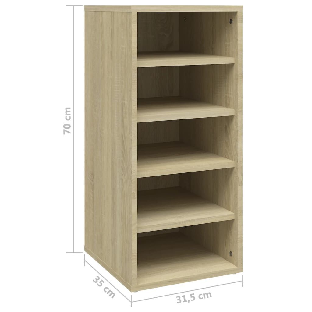 Shoe Cabinet Sonoma Oak 31.5x35x70 cm Engineered Wood Price