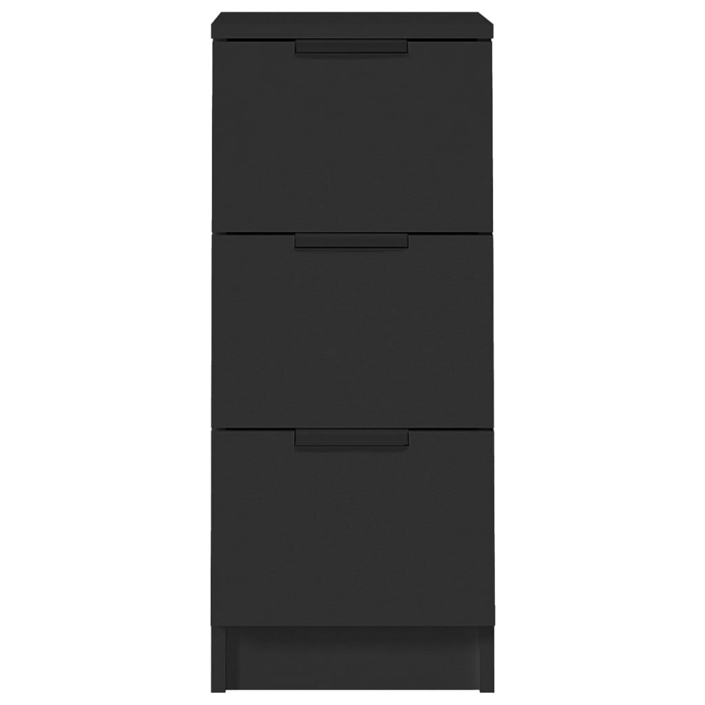 Sideboards 2 pcs Black 30x30x70 cm Engineered Wood Price