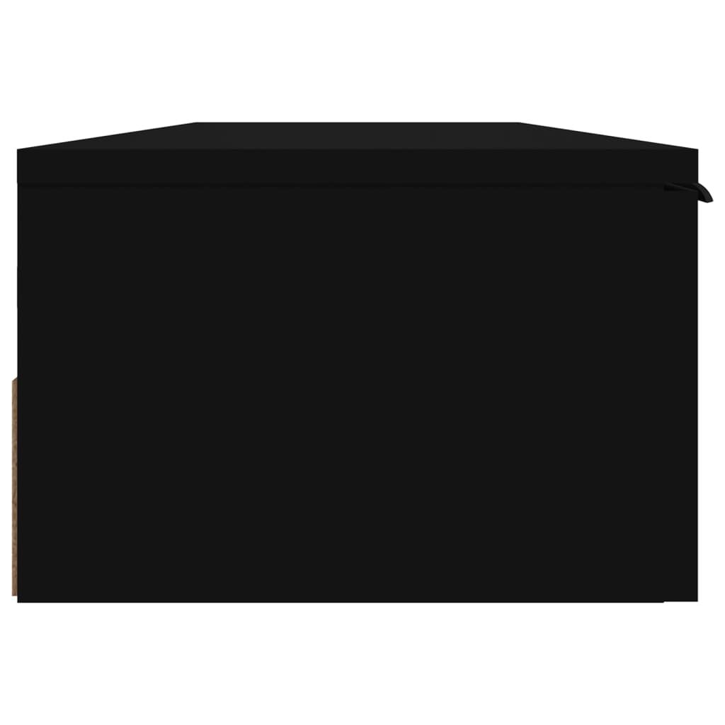 Wall Cabinet Black 102x30x20 cm Engineered Wood Price