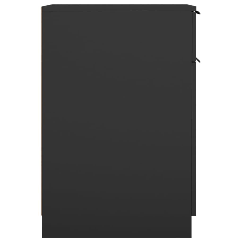 Desk Cabinet Black 33.5x50x75 cm Engineered Wood Price