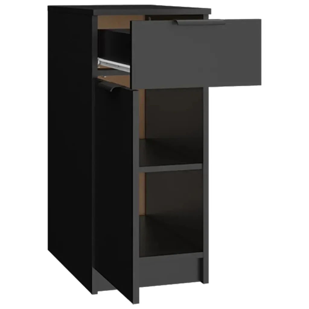 Desk Cabinet Black 33.5x50x75 cm Engineered Wood Price