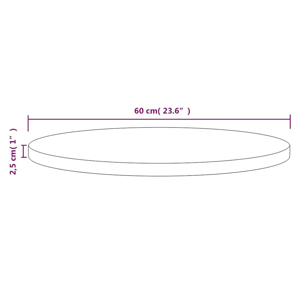 Table Top White Ø60x2.5 cm Solid Wood Pine Price