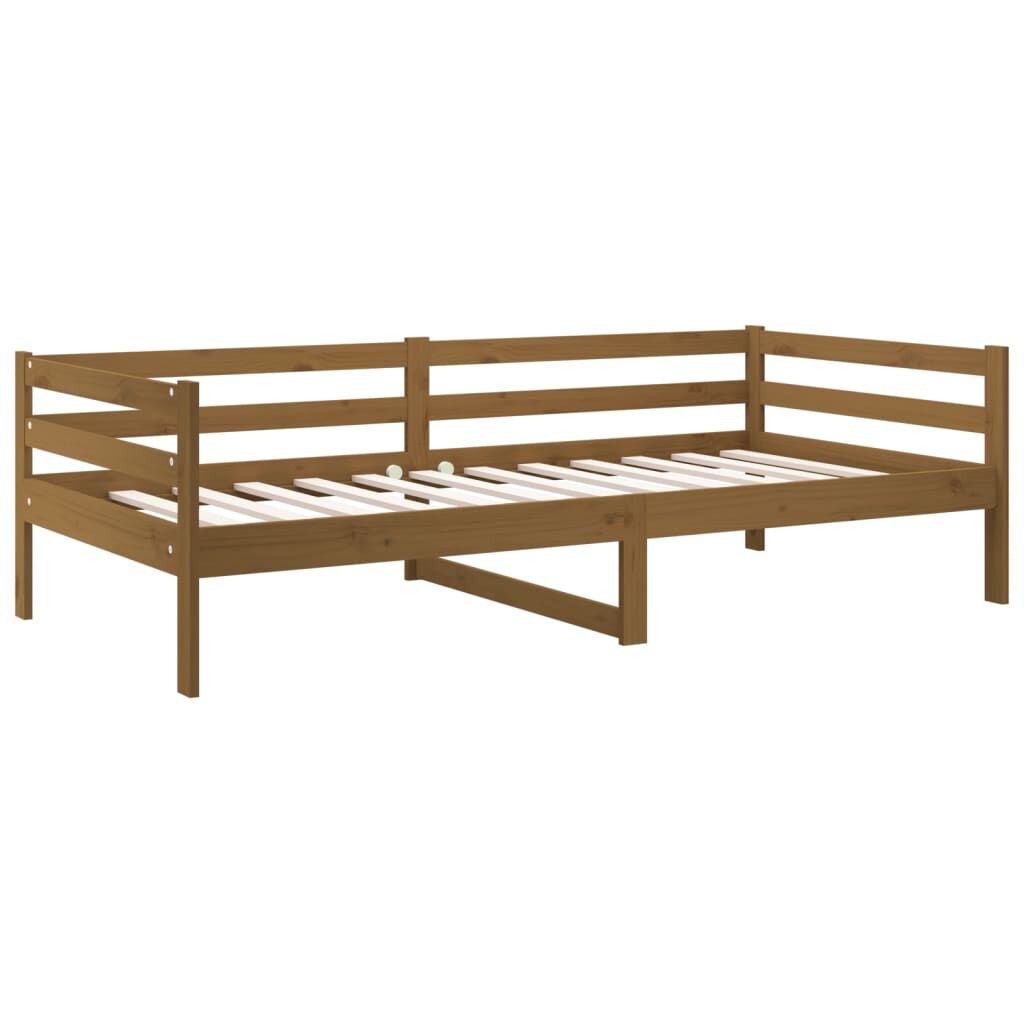 Day Bed without Mattress Honey Brown 90x190 cm Solid Wood Pine Price