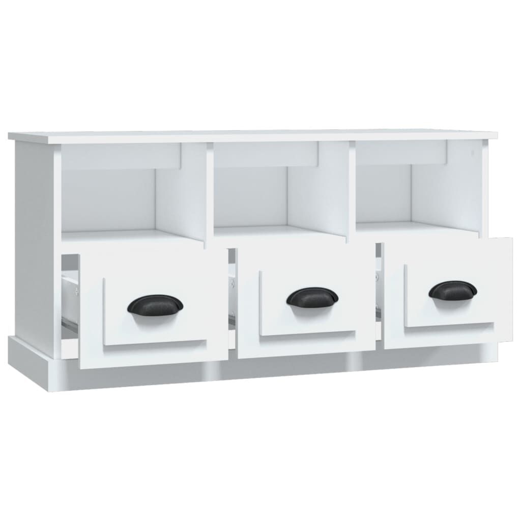 TV Cabinet White 100x35x50 cm Engineered Wood Price