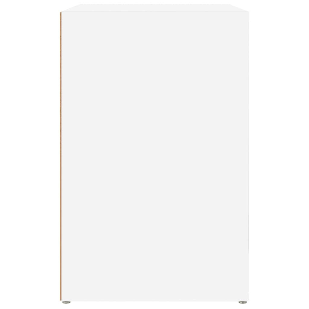 Shoe Cabinet White 130x35x54 cm Engineered Wood Price