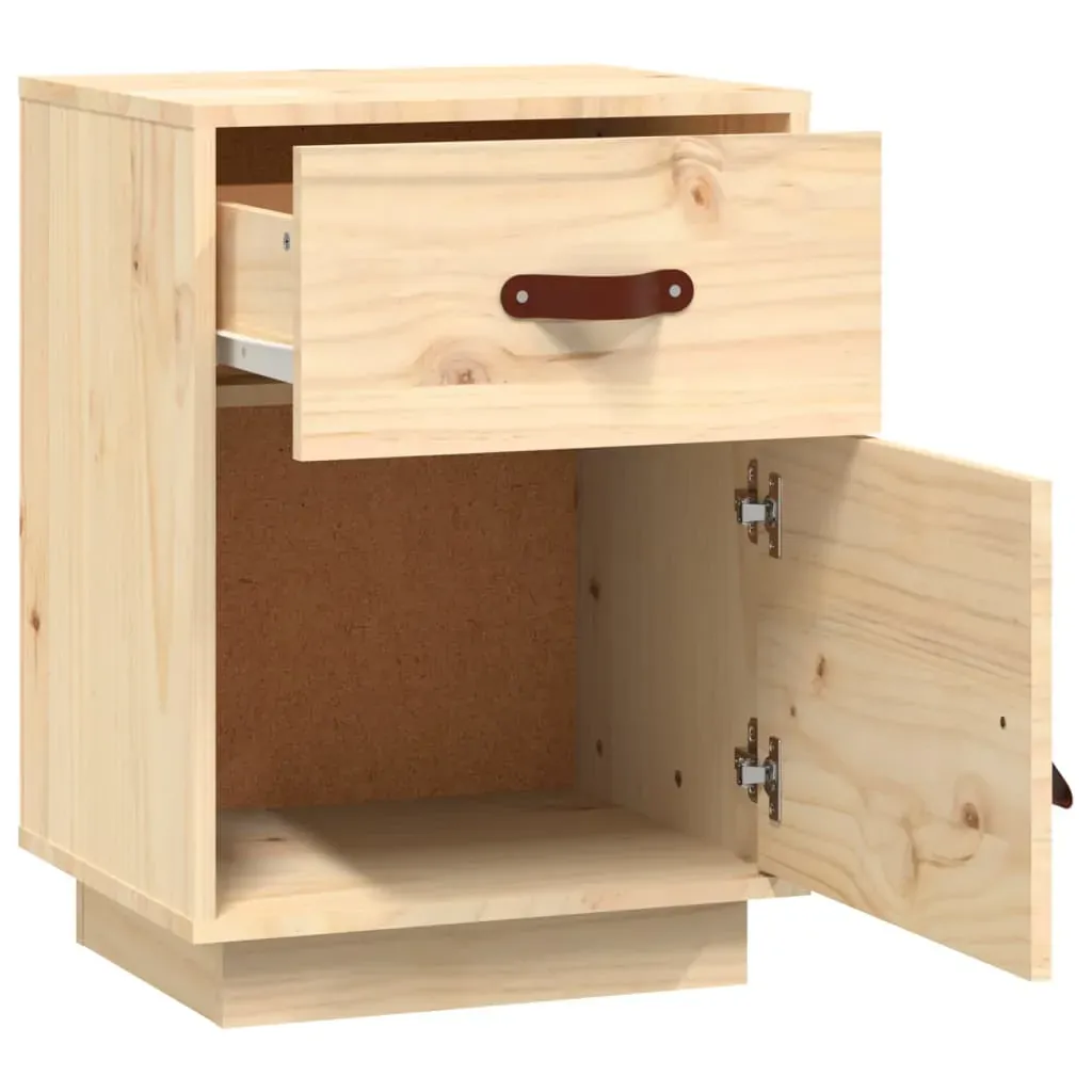 Bedside Cabinets 2 pcs 40x34x55 cm Solid Wood Pine Price